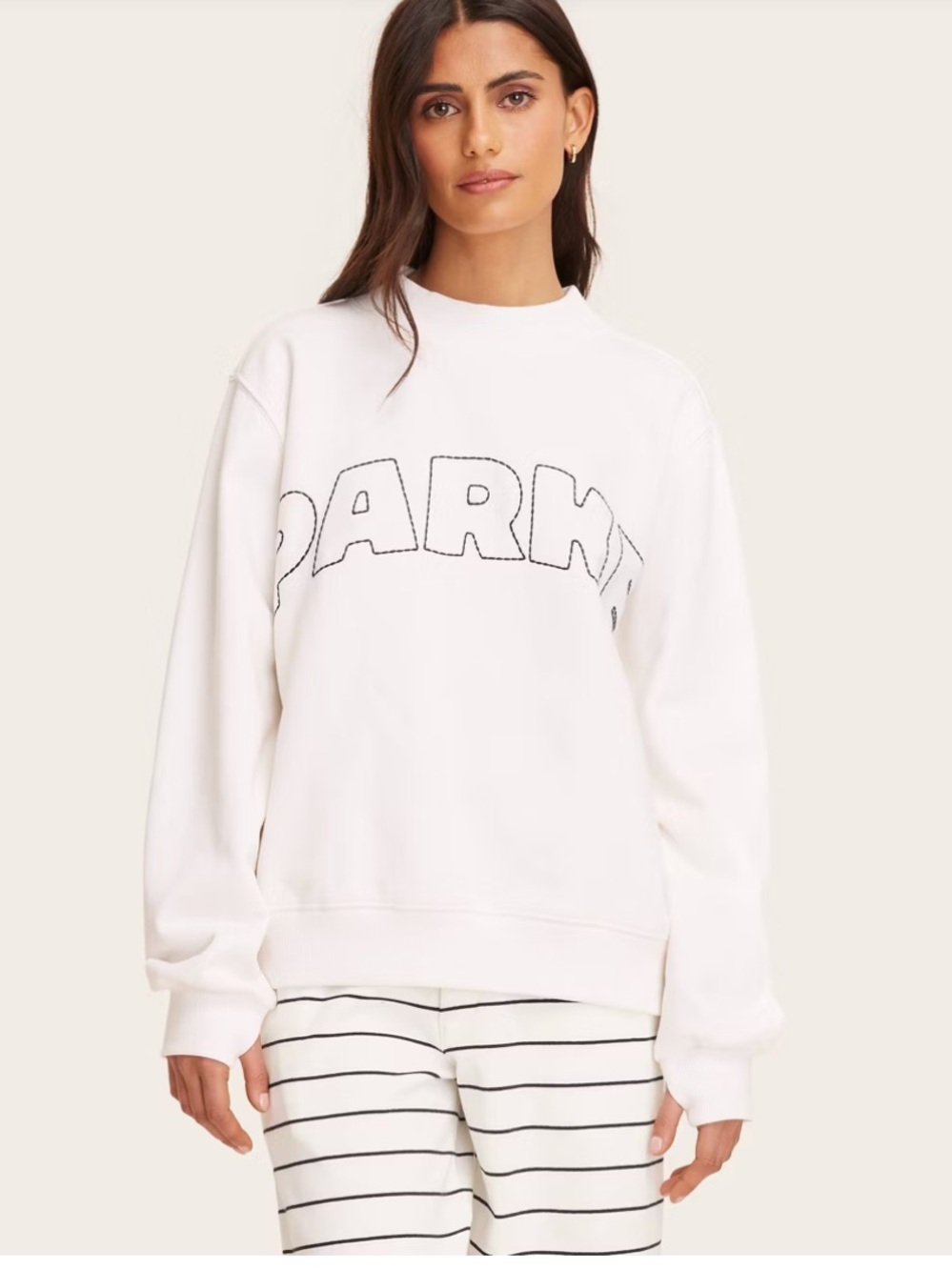 Parke x Target Mockneck Pullover Sweatshirt - Cream L/XL